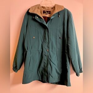 Women’s Hooded Jacket/Coat, Medium, Dk Teal, Removable Lining, Giacca